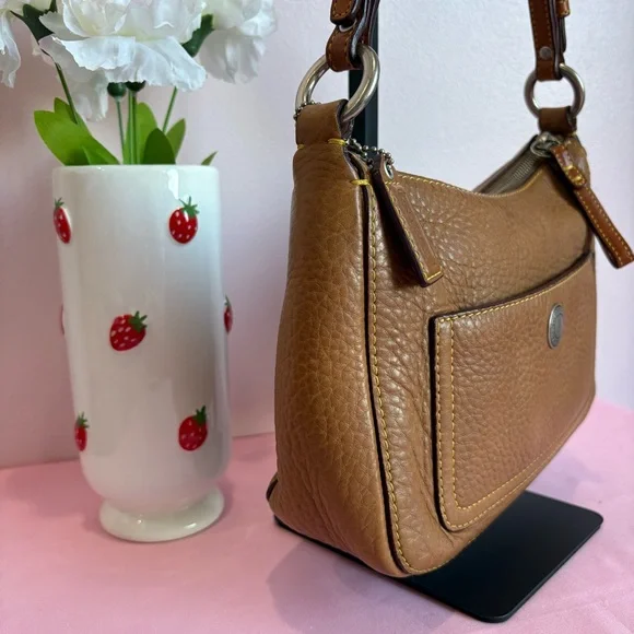 Coach Vintage 2005 Y2K Full-Grain Leather Hobo Shoulder Bag 8E99 - Picture 4 of 10